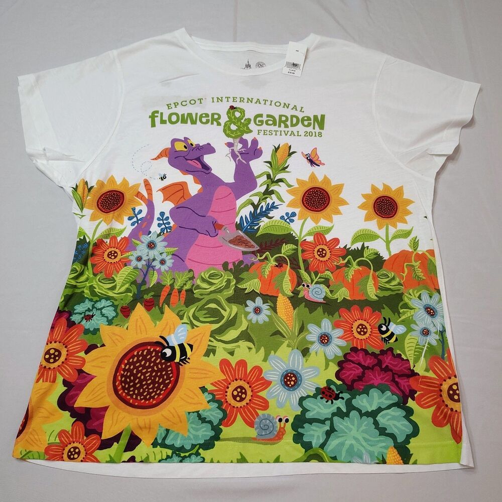 NEW Epcot International Flower & Garden Festival 2018 Passholder T-Shirt Sz XL